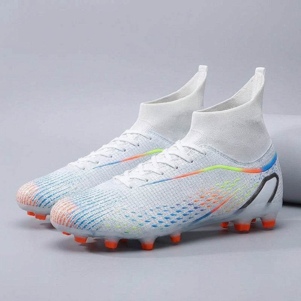 Voetbalschoenen Kinderen | Model met Hoge Schacht en Enkelsteun | Grip op Meerdere Ondergronden