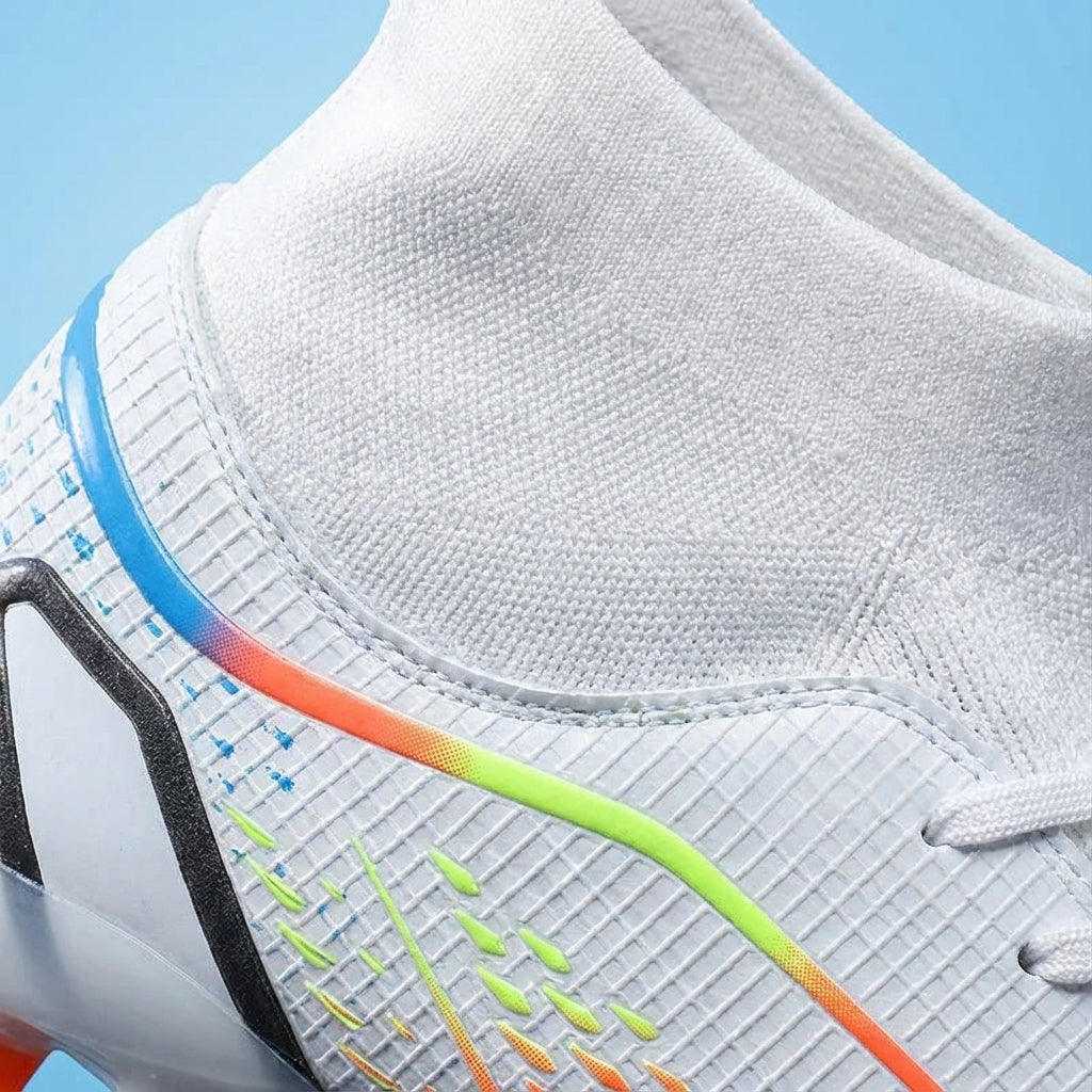 Voetbalschoenen Kinderen | Model met Hoge Schacht en Enkelsteun | Grip op Meerdere Ondergronden