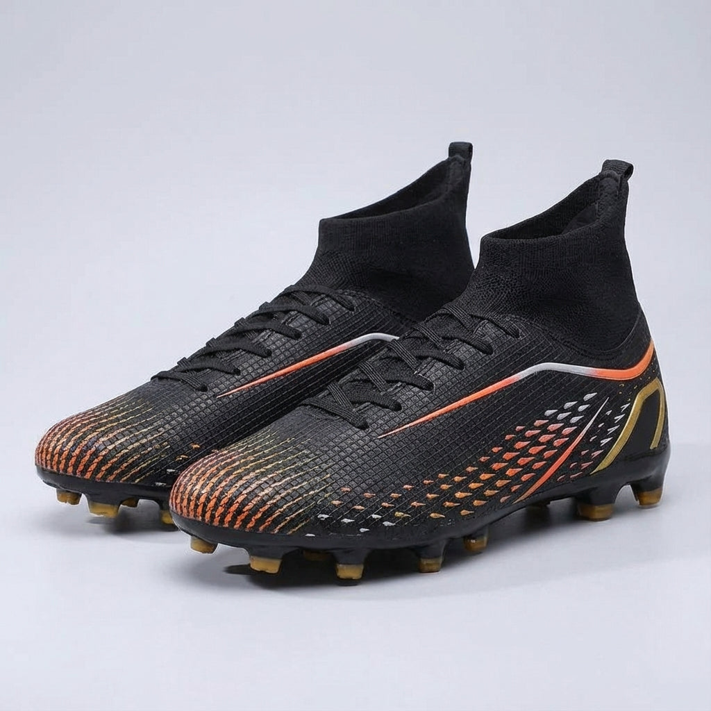 Voetbalschoenen Kinderen | Model met Hoge Schacht en Enkelsteun | Grip op Meerdere Ondergronden