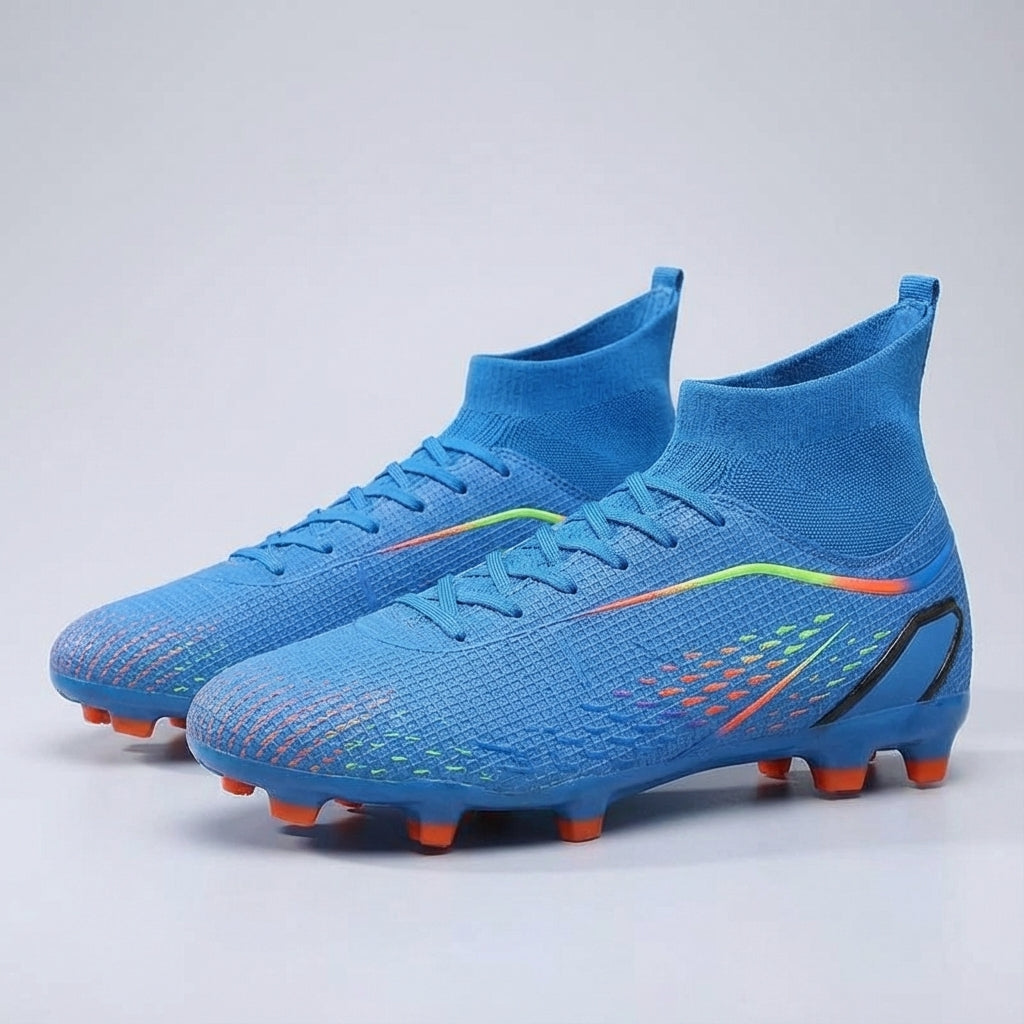 Voetbalschoenen Kinderen | Model met Hoge Schacht en Enkelsteun | Grip op Meerdere Ondergronden