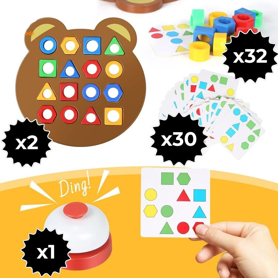 Vormenpuzzel Kinderen | Montessori Vormen en Kleuren Sorteerspel | Educatief Speelgoed