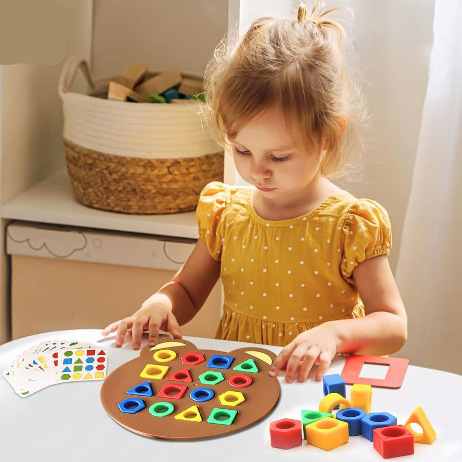 Vormenpuzzel Kinderen | Montessori Vormen en Kleuren Sorteerspel | Educatief Speelgoed