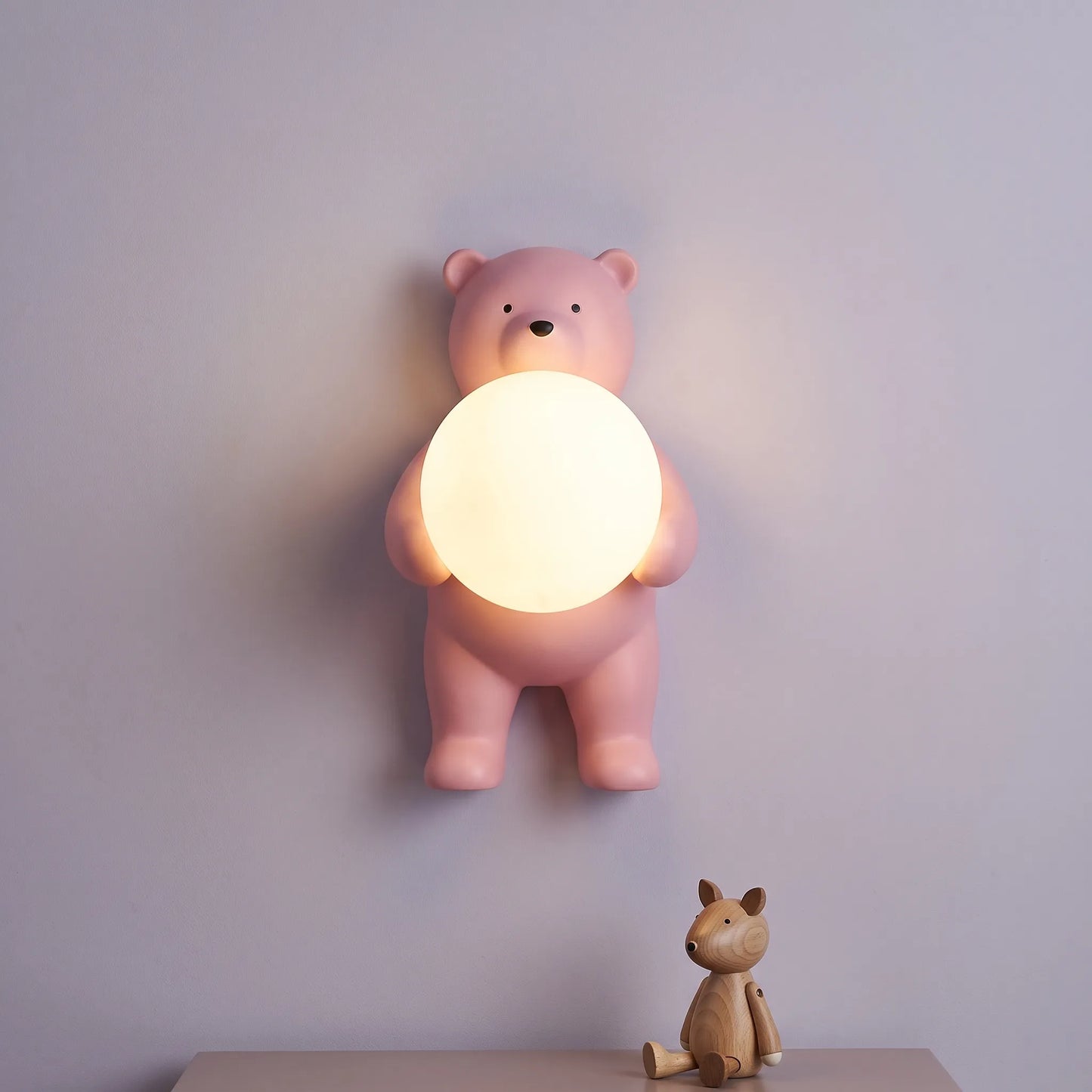 Wandlamp Kinderkamer Teddybeer | LED Nachtlampje voor Babykamer