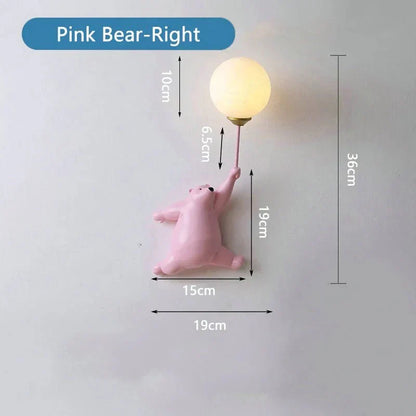 Wandlamp Kinderkamer Teddybeer | LED Nachtlampje voor Babykamer