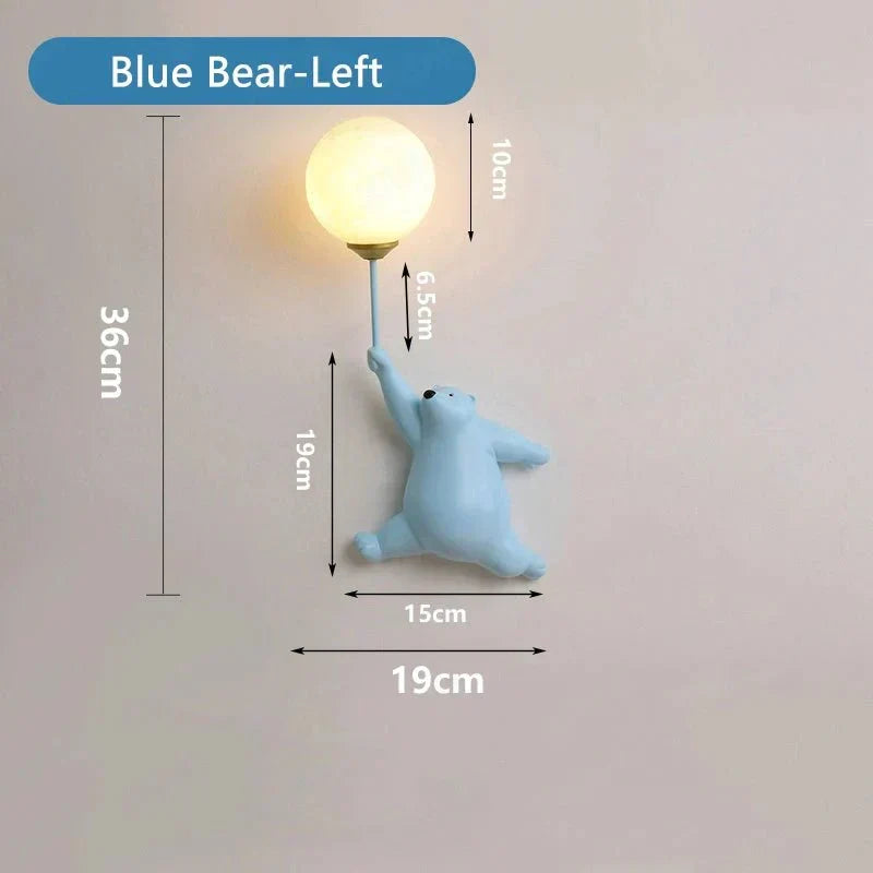 Wandlamp Kinderkamer Teddybeer | LED Nachtlampje voor Babykamer