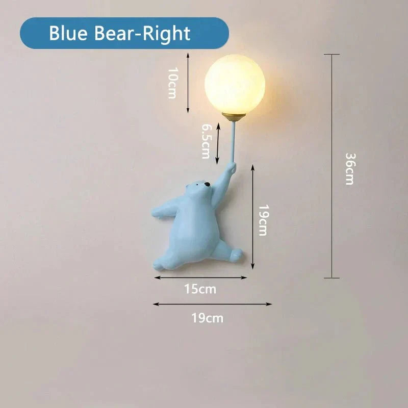 Wandlamp Kinderkamer Teddybeer | LED Nachtlampje voor Babykamer