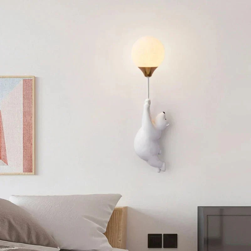 Wandlamp Kinderkamer Teddybeer | LED Nachtlampje voor Babykamer
