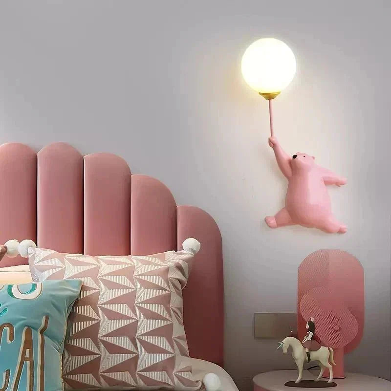 Wandlamp Kinderkamer Teddybeer | LED Nachtlampje voor Babykamer