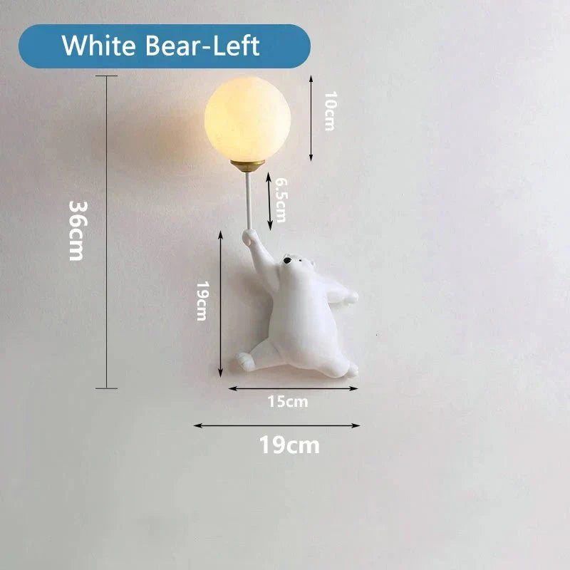 Wandlamp Kinderkamer Teddybeer | LED Nachtlampje voor Babykamer