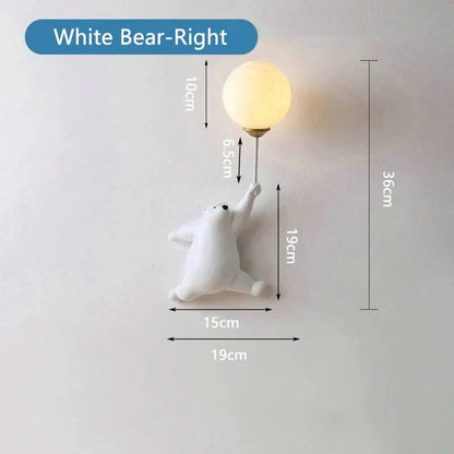 Wandlamp Kinderkamer Teddybeer | LED Nachtlampje voor Babykamer