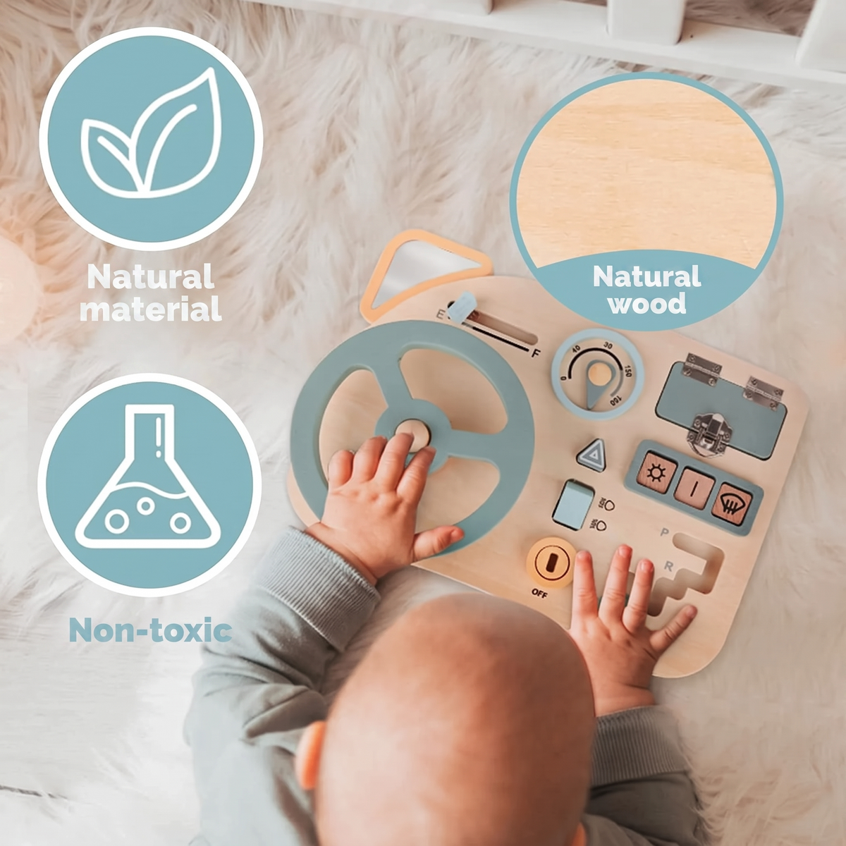 Natural material. Natural wood. Non-toxic