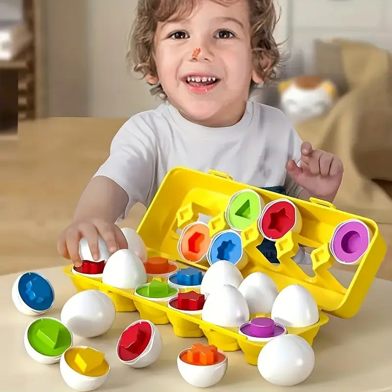Montessori Ei Puzzel Speelgoed – Ei Kleur- En Vormenspel Voor Peuters