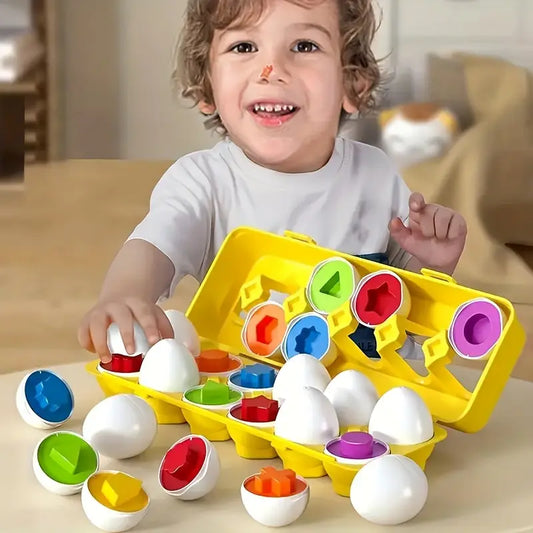 Montessori Ei Puzzel Speelgoed – Ei Kleur- En Vormenspel Voor Peuters