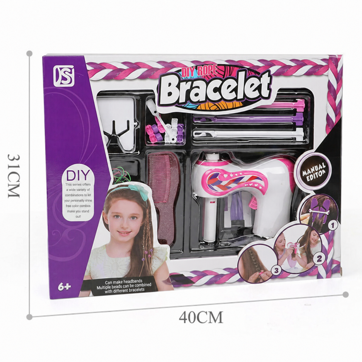 31CM. 40CM. DIY. This series offers a wide variety of combinations to let your personality shine free color combos make you stand out!. 6+. Can make headbands. Multiple beads can be combined with different bracelets