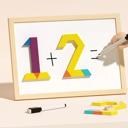 Magnetische Patroonblokken - Montessori Houten Vormenpuzzeldoos