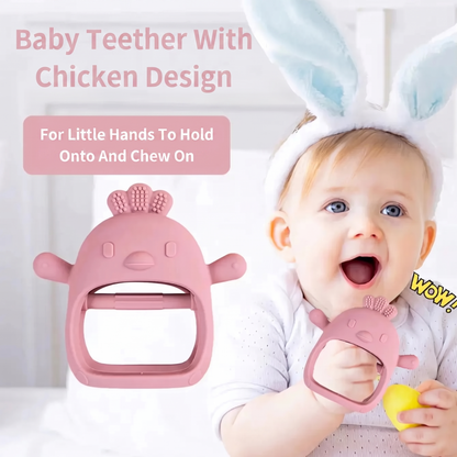 Baby Teether With Chicken Design. For Little Hands To Hold Onto And Chew On. WOW!