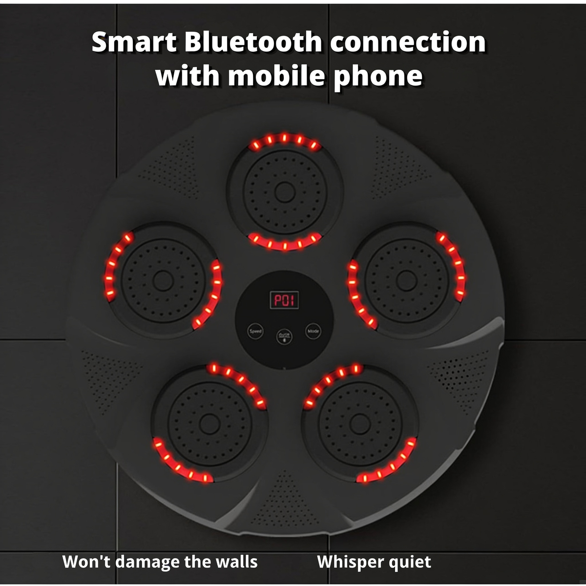 Smart Bluetooth connection. with mobile phone. Won't damage the walls. Whisper quiet