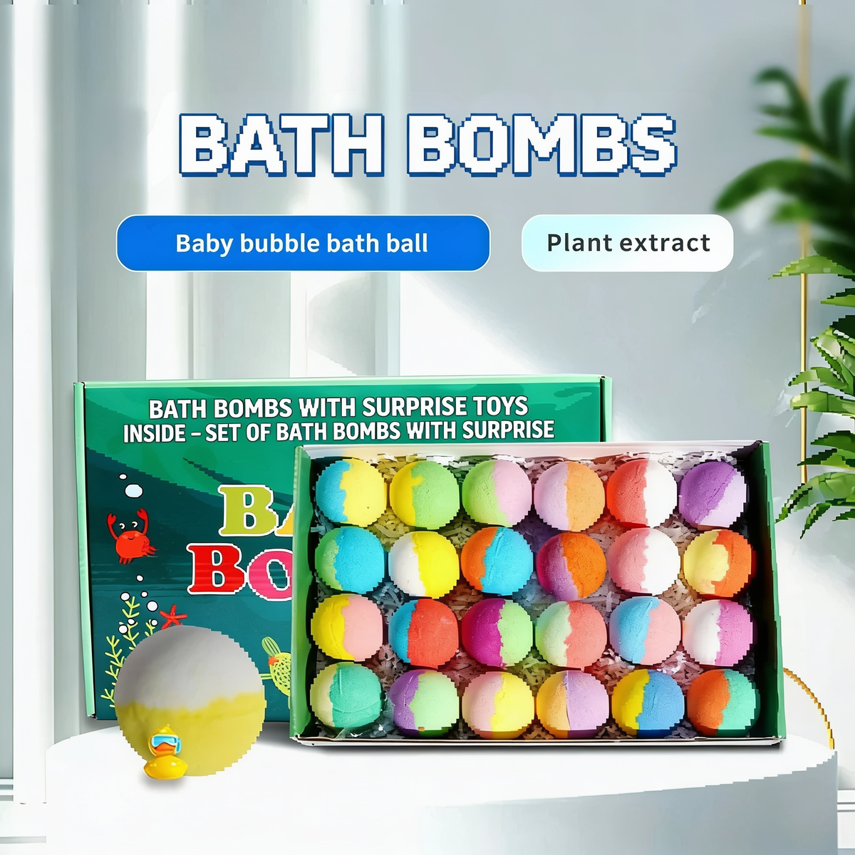 BATH BOMBS. Baby bubble bath ball. Plant extract