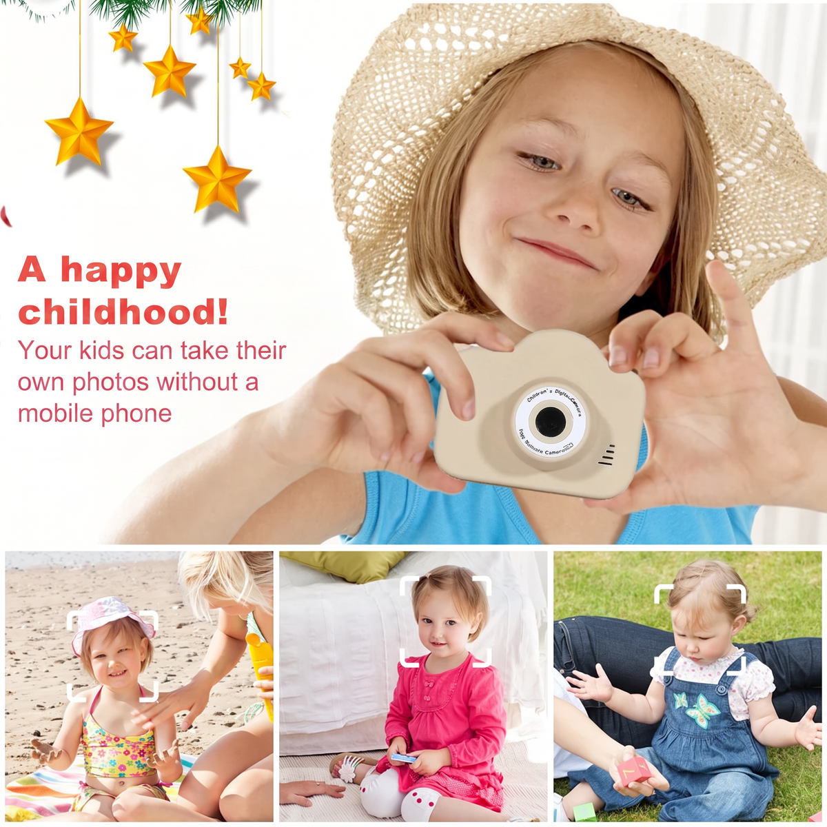 A happy childhood!. Your kids can take their own photos without a mobile phone