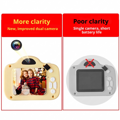 More clarity. New, improved dual camera. Poor clarity. Single camera, short battery life