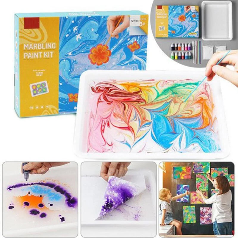 Marmerverf Set – Waterkunst Verfset Voor Kinderen