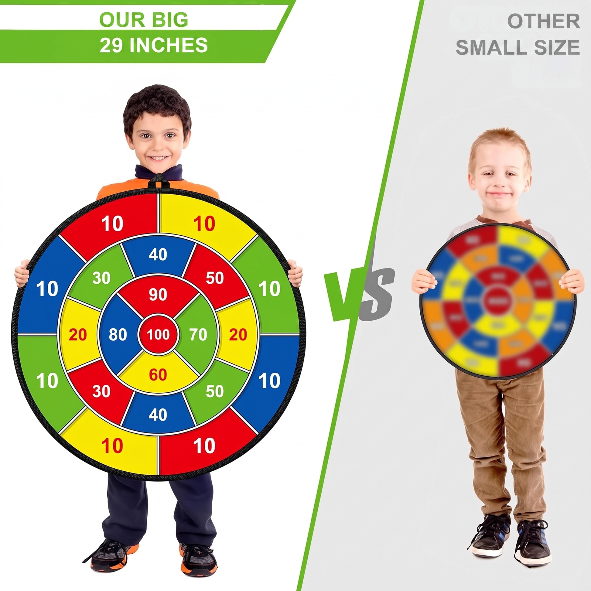 OUR BIG. 29 INCHES. OTHER. SMALL SIZE. VS