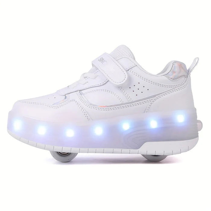 Kinder Rolschoenen – Lichtgevende Klittenband Sneakers Met Wieltjes