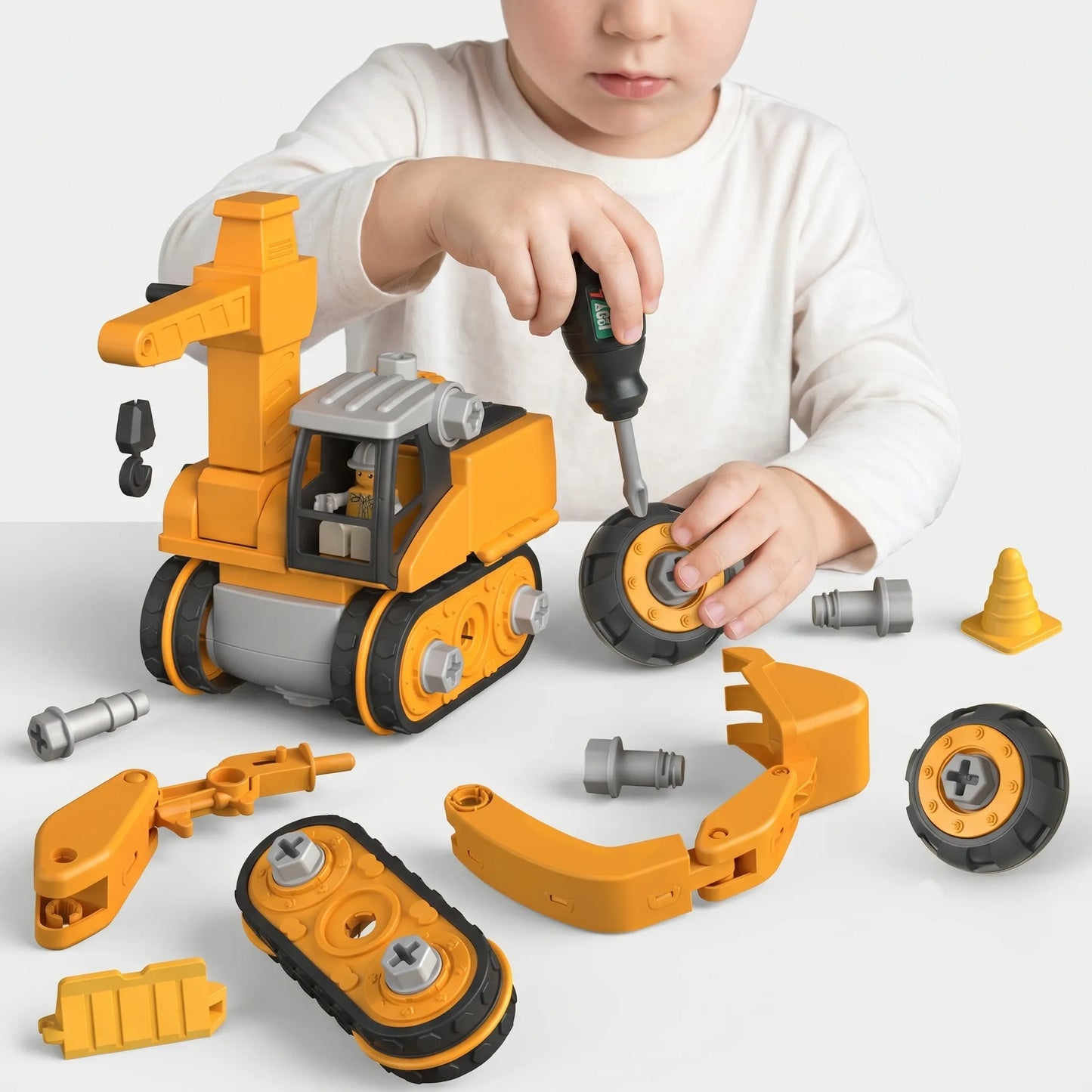 Uit Elkaar Te Halen Constructievoertuig Speelgoed – DIY Schroef- En Bouwtruck Speelgoed