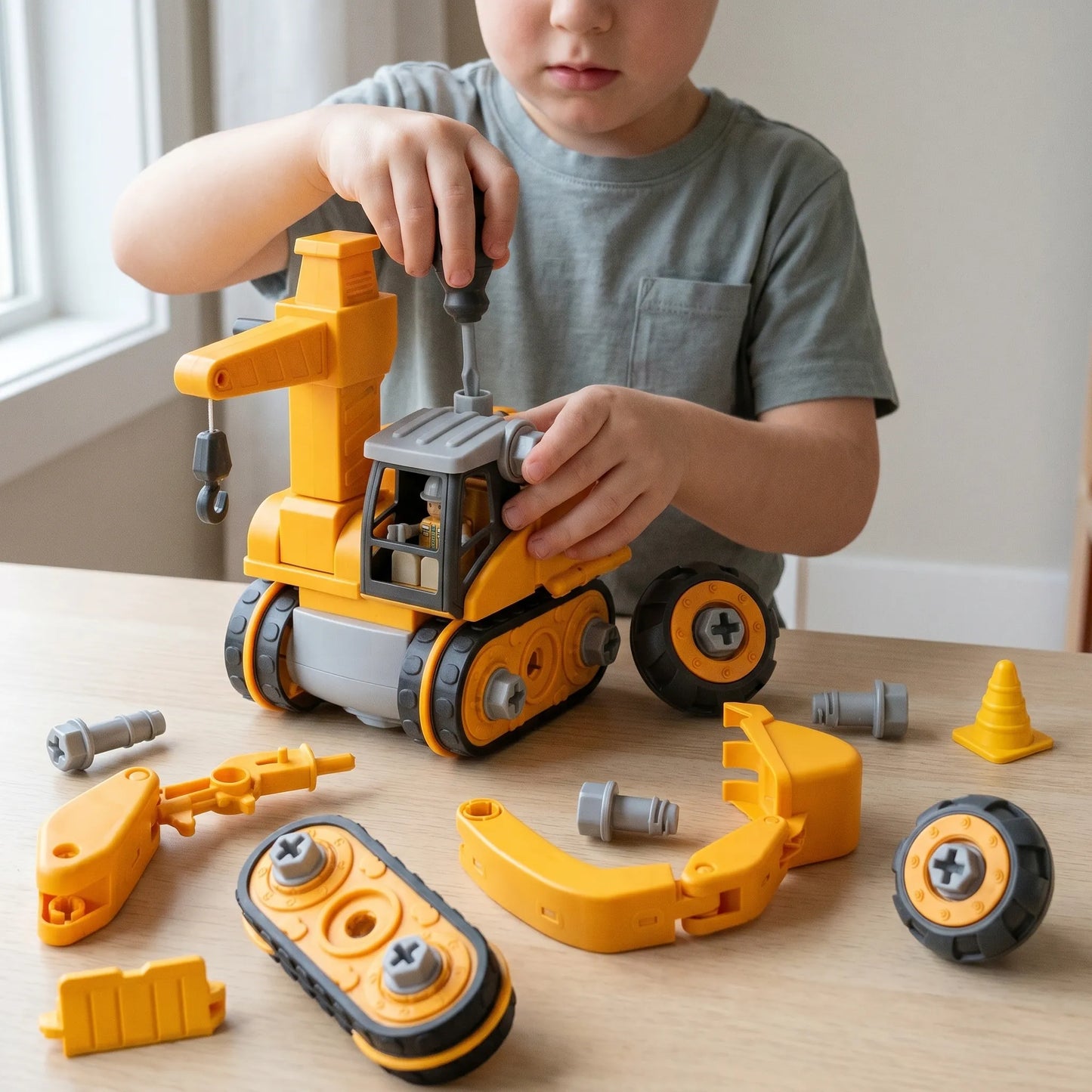Uit Elkaar Te Halen Constructievoertuig Speelgoed – DIY Schroef- En Bouwtruck Speelgoed