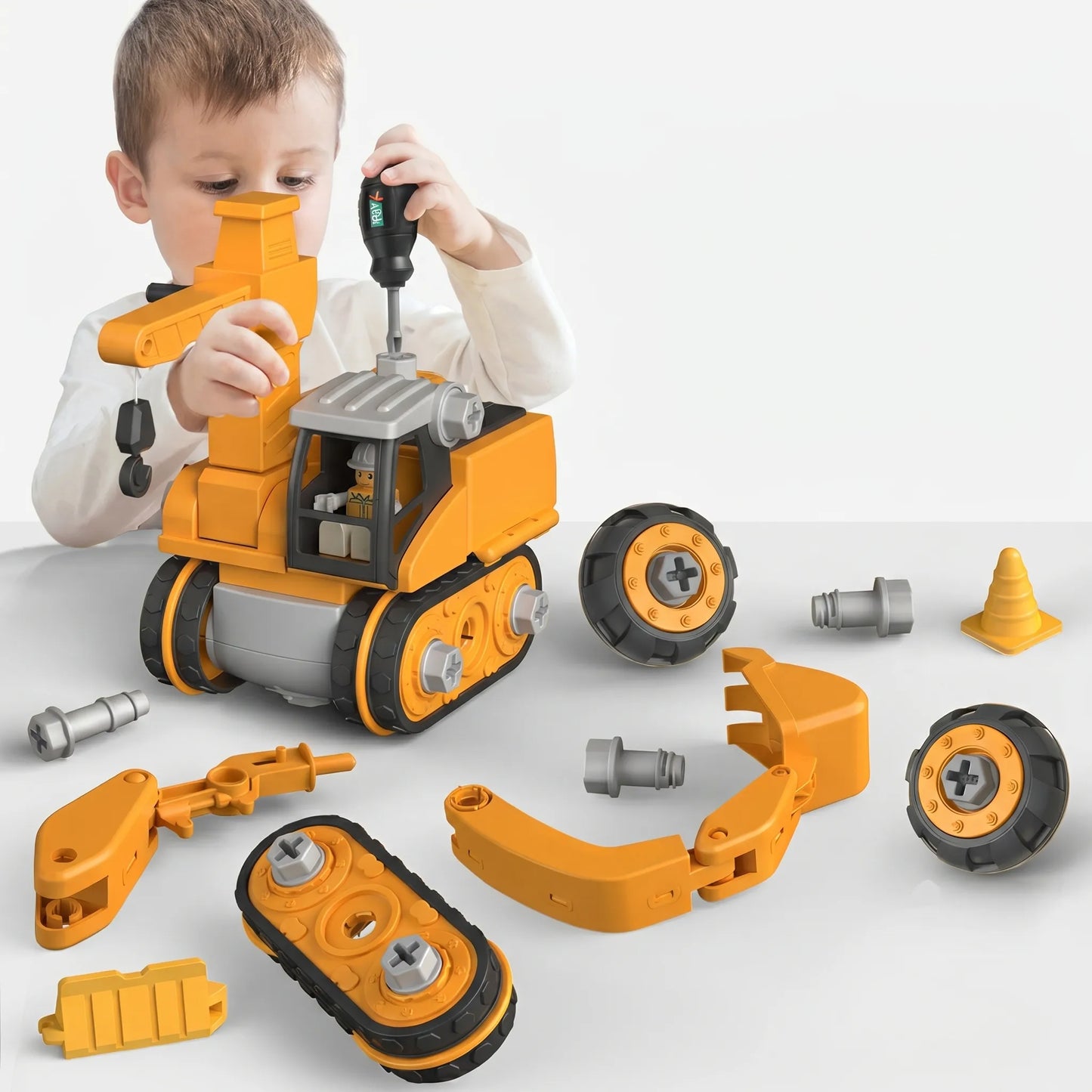 Uit Elkaar Te Halen Constructievoertuig Speelgoed – DIY Schroef- En Bouwtruck Speelgoed