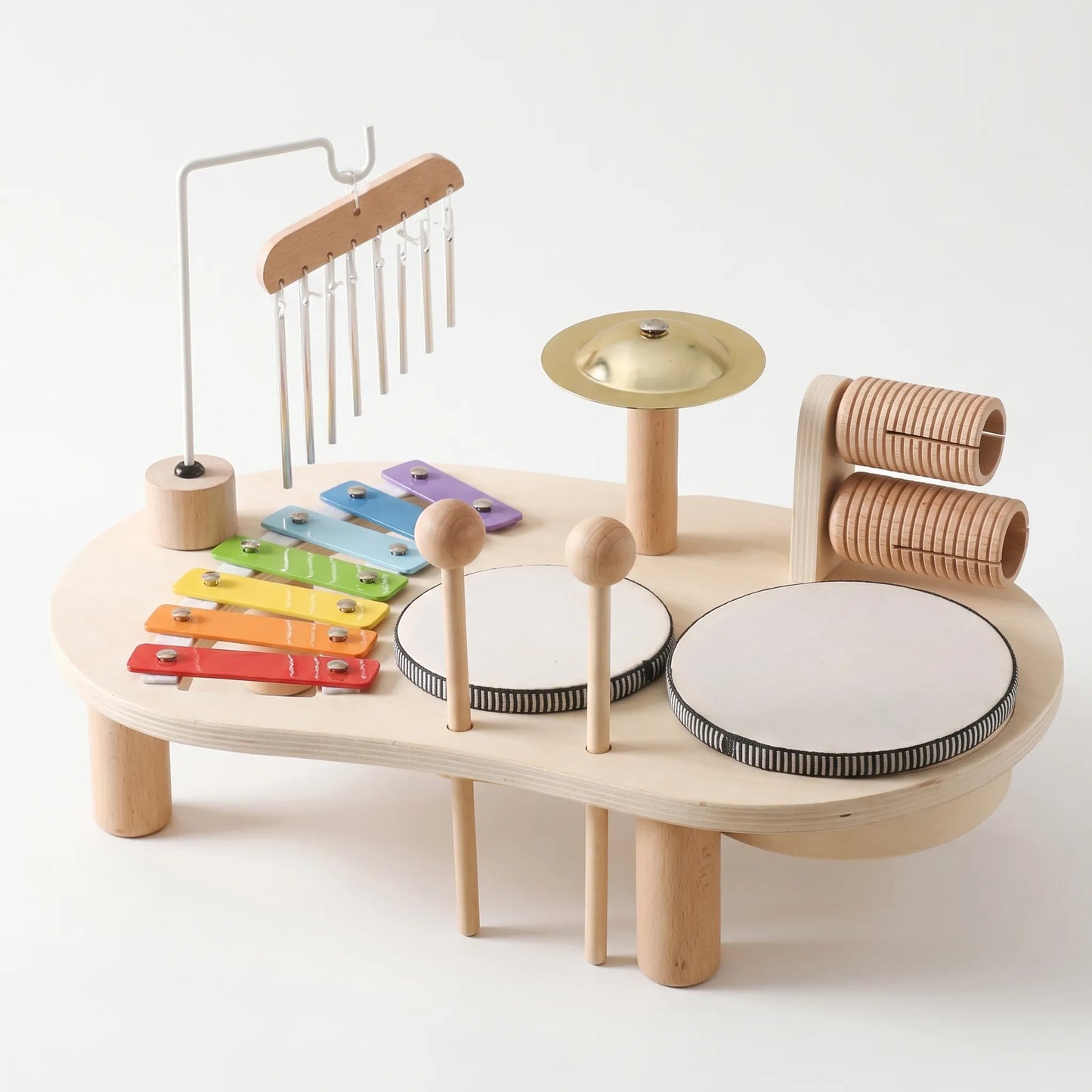 Montessori Houten Muziektafel – Multi-instrumenten Muziekset Voor Kinderen