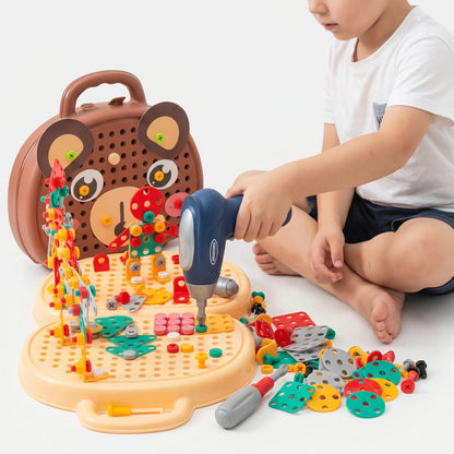 Montessori Elektrische Boorset – Bouwgereedschap Speelset Voor Kleine Ingenieurs