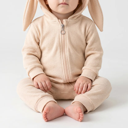Baby Onesie – Schattige Romper Met Konijnenoren Capuchon Voor Peuters