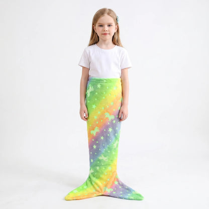 Zeemeerminstaart Deken – Glow-in-the-Dark Slaapzak Voor Kinderen