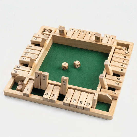 Shut the Box Bordspel – Houten Dobbel Flip-Spel