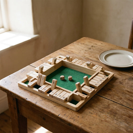 Shut the Box Bordspel – Houten Dobbel Flip-Spel