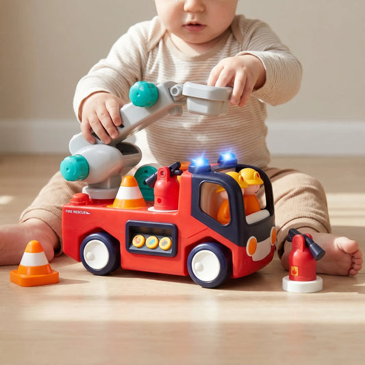 Brandweerwagen Speelgoed – Montessori Muzikale Brandweerwagen Voor Peuters