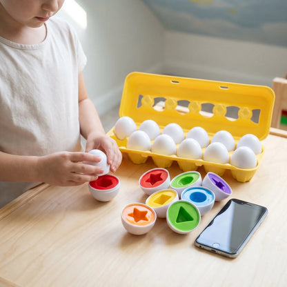 Montessori Ei Puzzel Speelgoed – Ei Kleur- En Vormenspel Voor Peuters