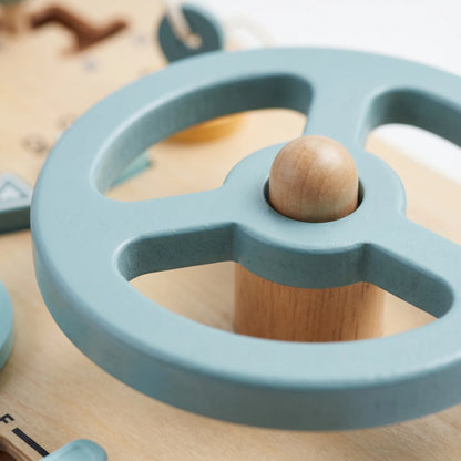 Houten Stuurwiel Activiteitenbord – Montessori Stuurwiel Speelset Voor Kinderen