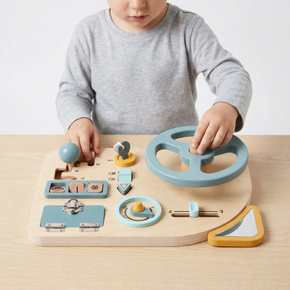 Houten Stuurwiel Activiteitenbord – Montessori Stuurwiel Speelset Voor Kinderen
