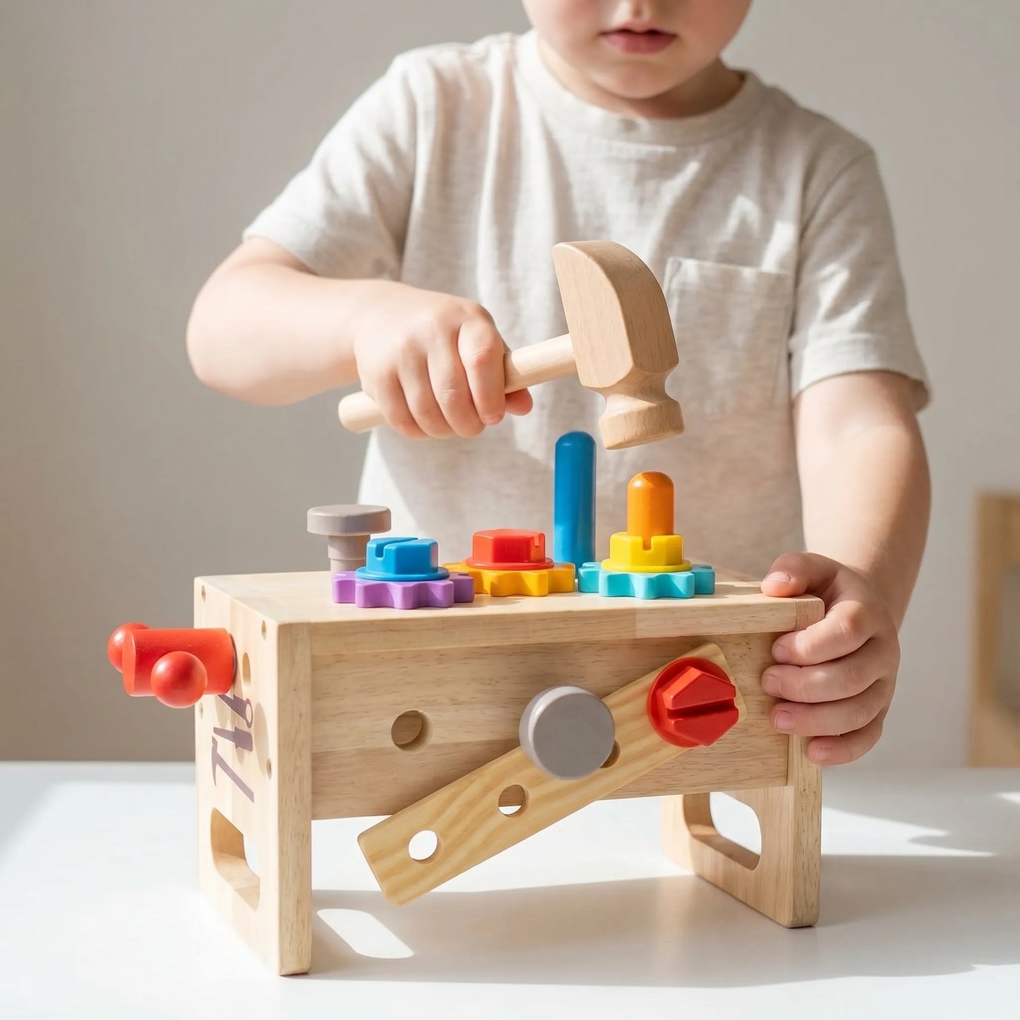 Montessori Houten Gereedschapskist – Gereedschap Speelset Voor Kinderen