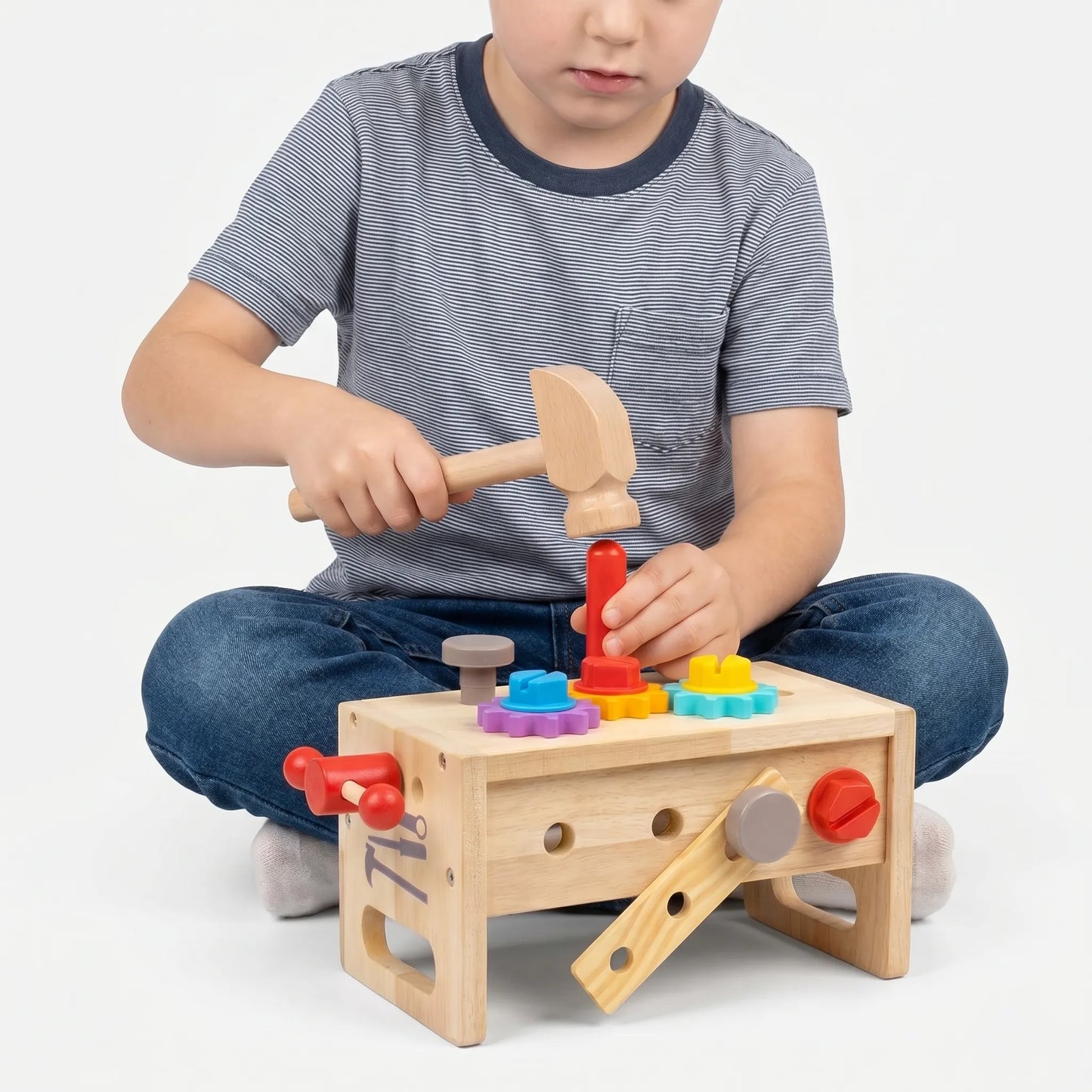 Montessori Houten Gereedschapskist – Gereedschap Speelset Voor Kinderen