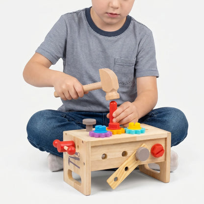 Montessori Houten Gereedschapskist – Gereedschap Speelset Voor Kinderen