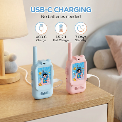 Walkie talkie voor kinderen met camera en kleurenscherm 5