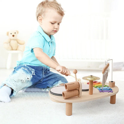 Montessori Houten Muziektafel – Multi-instrumenten Muziekset Voor Kinderen
