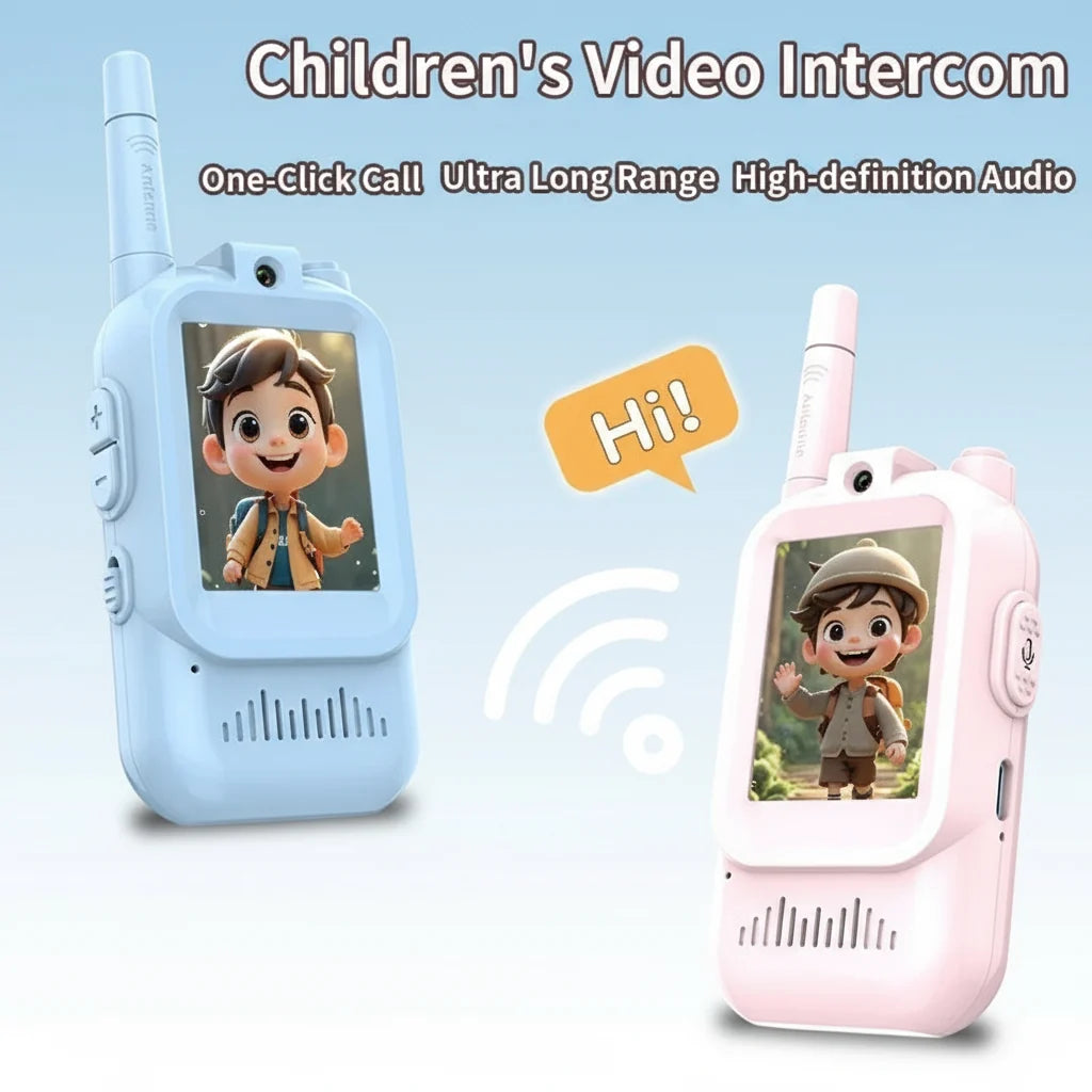 Kinder walkietalkie set met camera en kleurenscherm 3