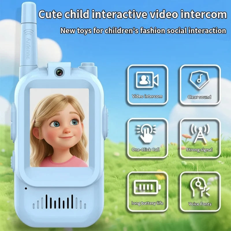 Kinder walkietalkie set met camera en kleurenscherm 5