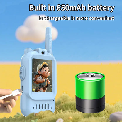 Kinder walkietalkie set met camera en kleurenscherm 6