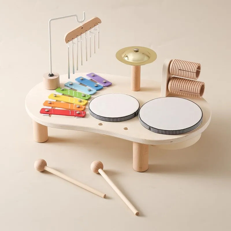 Montessori Houten Muziektafel – Multi-instrumenten Muziekset Voor Kinderen
