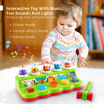 Interactive Toy With Music, Fun Sounds And Lights. Keeps baby busy and entertained. Silent mode. Sound effect mode. Game mode